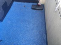 Balkonsanierung Oberflächenfarbe Blau-Hologramm