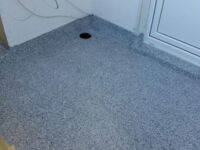 Balkonsanierung mit Flüssigkunststoff in hellgrau-dunkelgrau