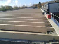 Dachrinne an einem Neubau in Gelsenkirchen